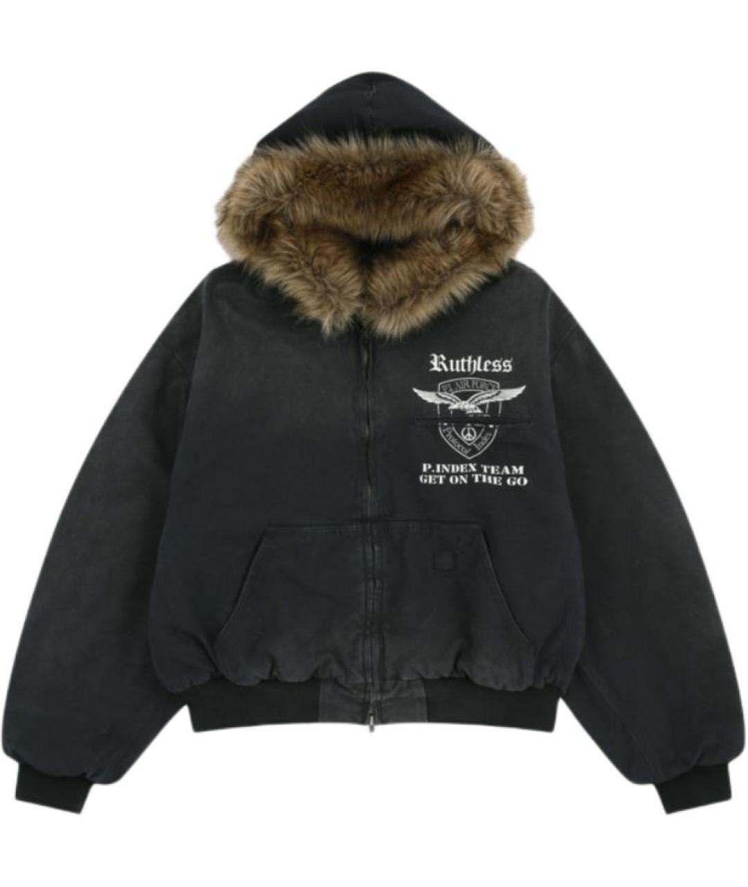 PROTOCOL INDEX Черная хлопковая куртка, фото 3