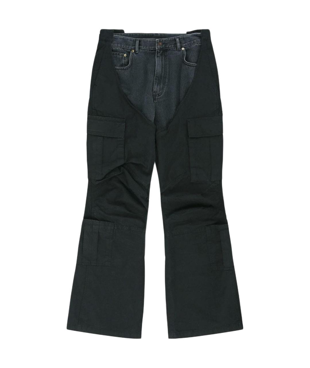 PROTOCOL INDEX Черные хлопковые прямые джинсы, фото 1