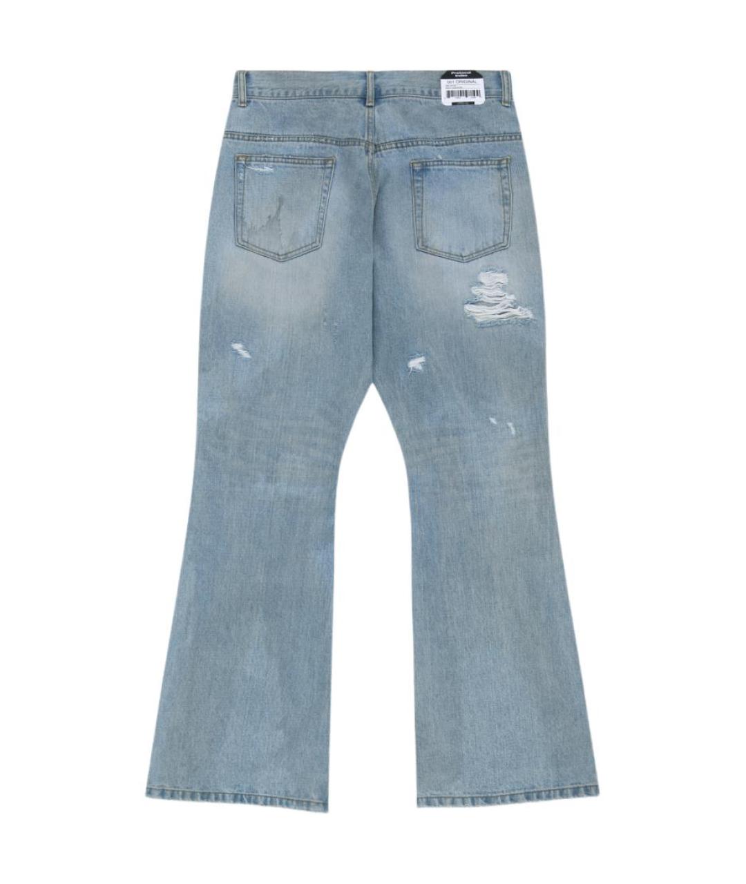 PROTOCOL INDEX Синие хлопковые прямые джинсы, фото 2