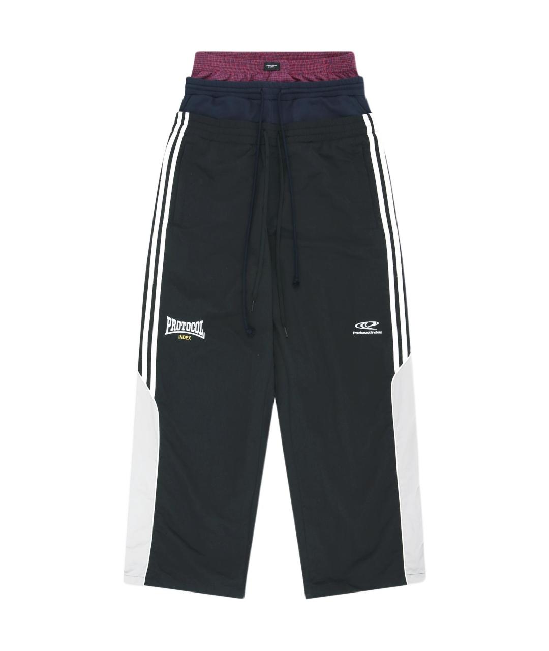 PROTOCOL INDEX Черные синтетические классические брюки, фото 1