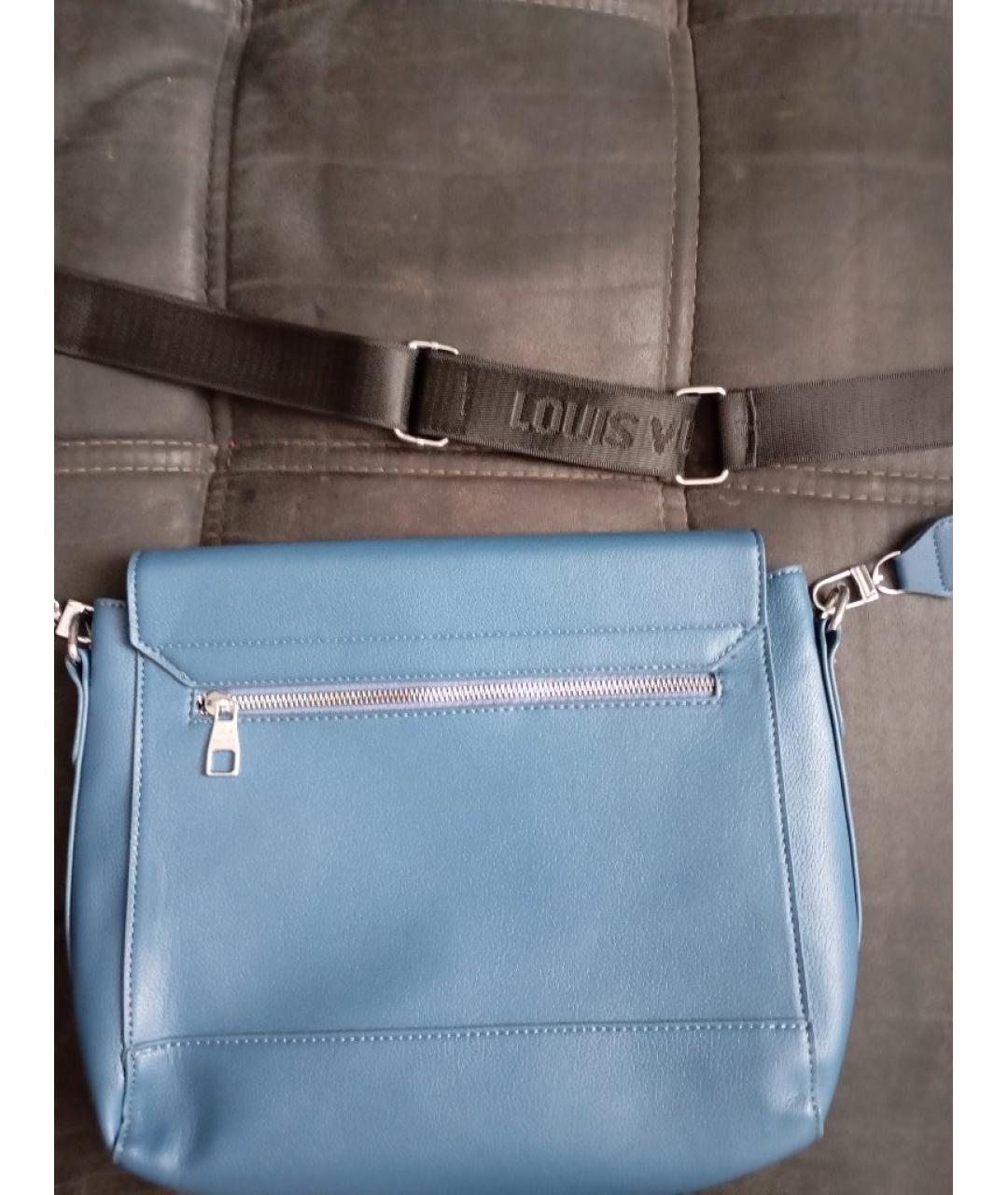 LOUIS VUITTON Темно-синяя сумка на плечо из искусственной кожи, фото 2