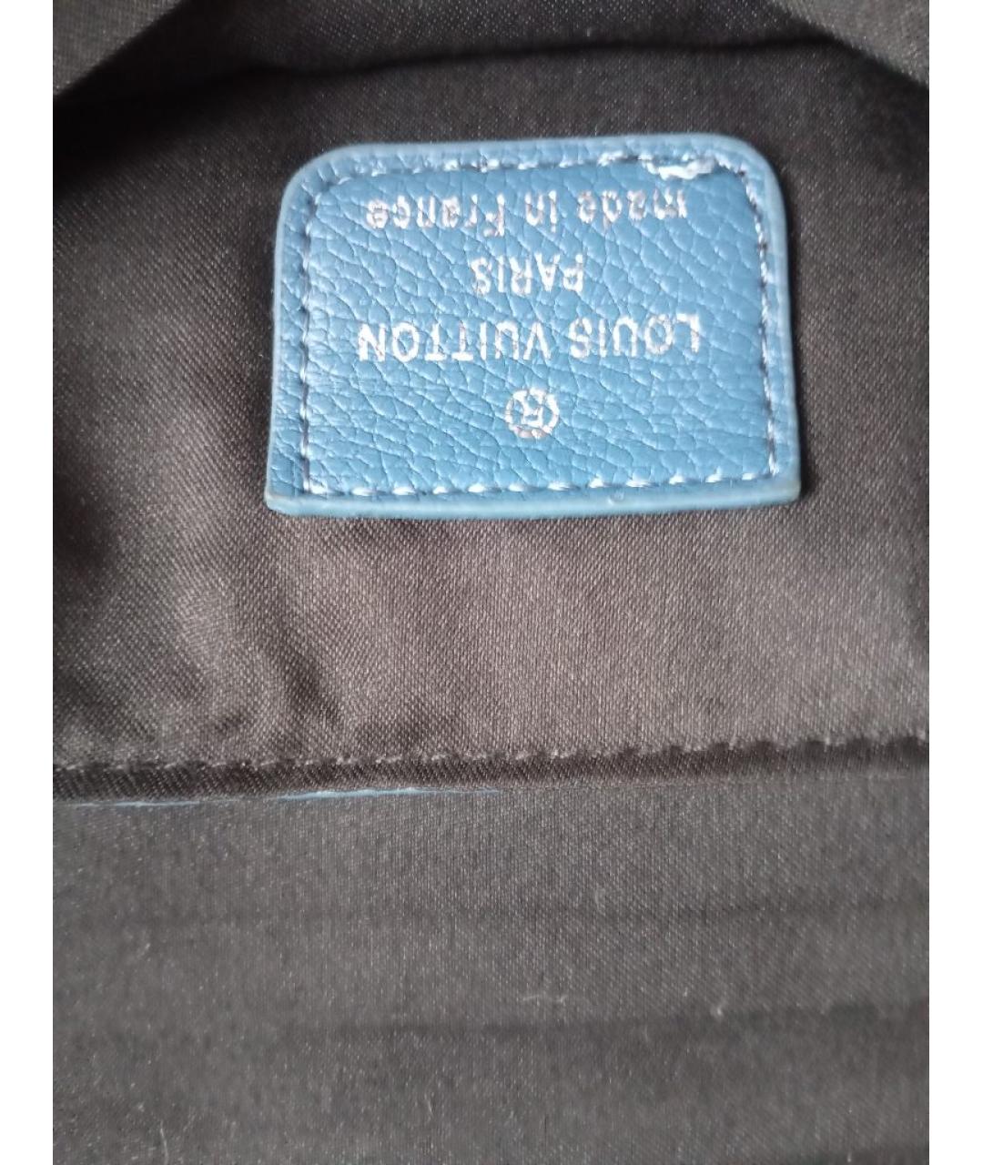 LOUIS VUITTON Темно-синяя сумка на плечо из искусственной кожи, фото 4