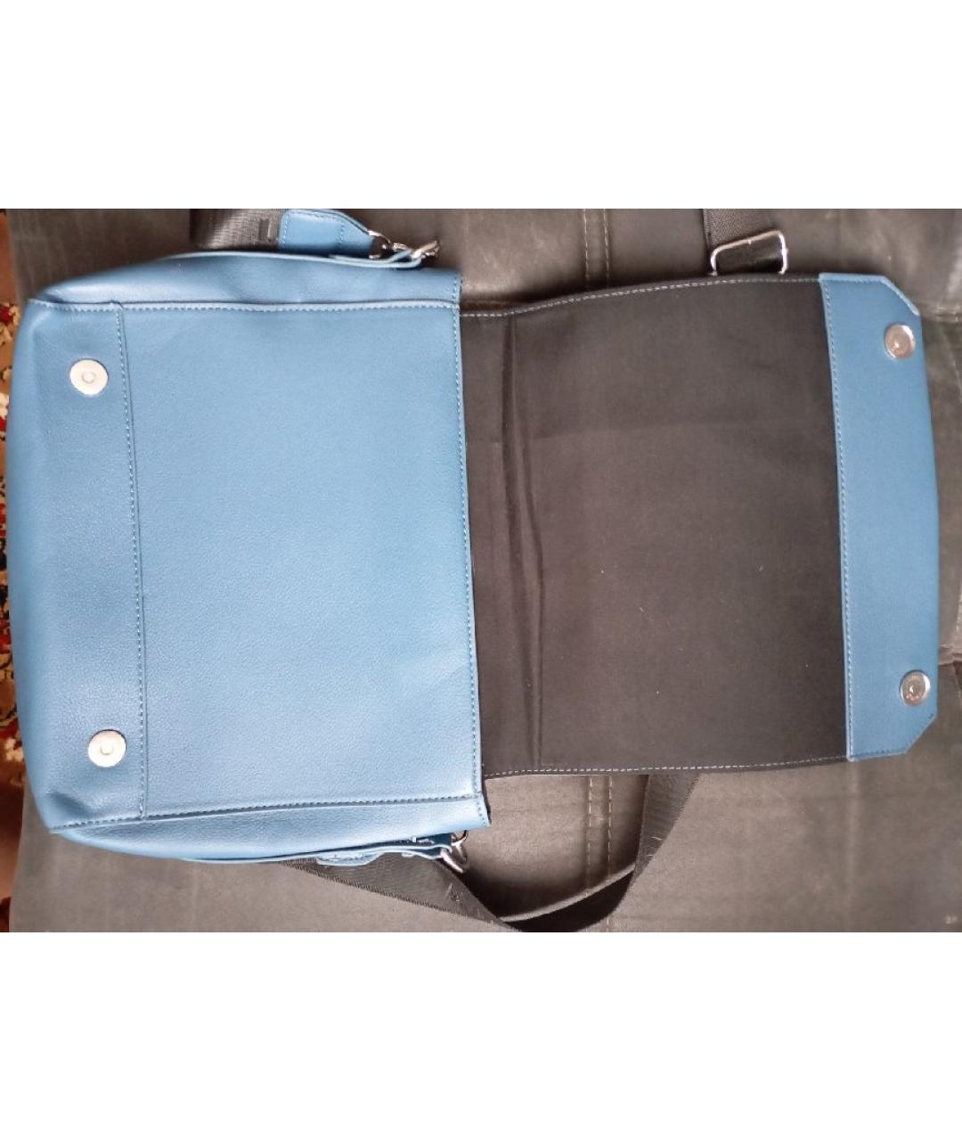 LOUIS VUITTON Темно-синяя сумка на плечо из искусственной кожи, фото 5