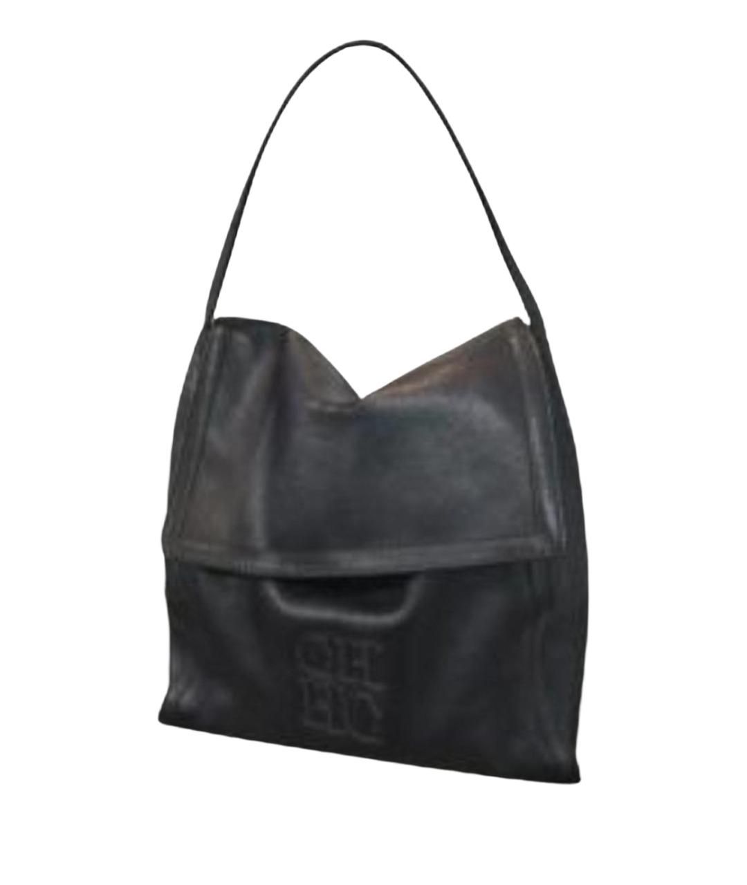 CAROLINA HERRERA Черная кожаная сумка тоут, фото 1