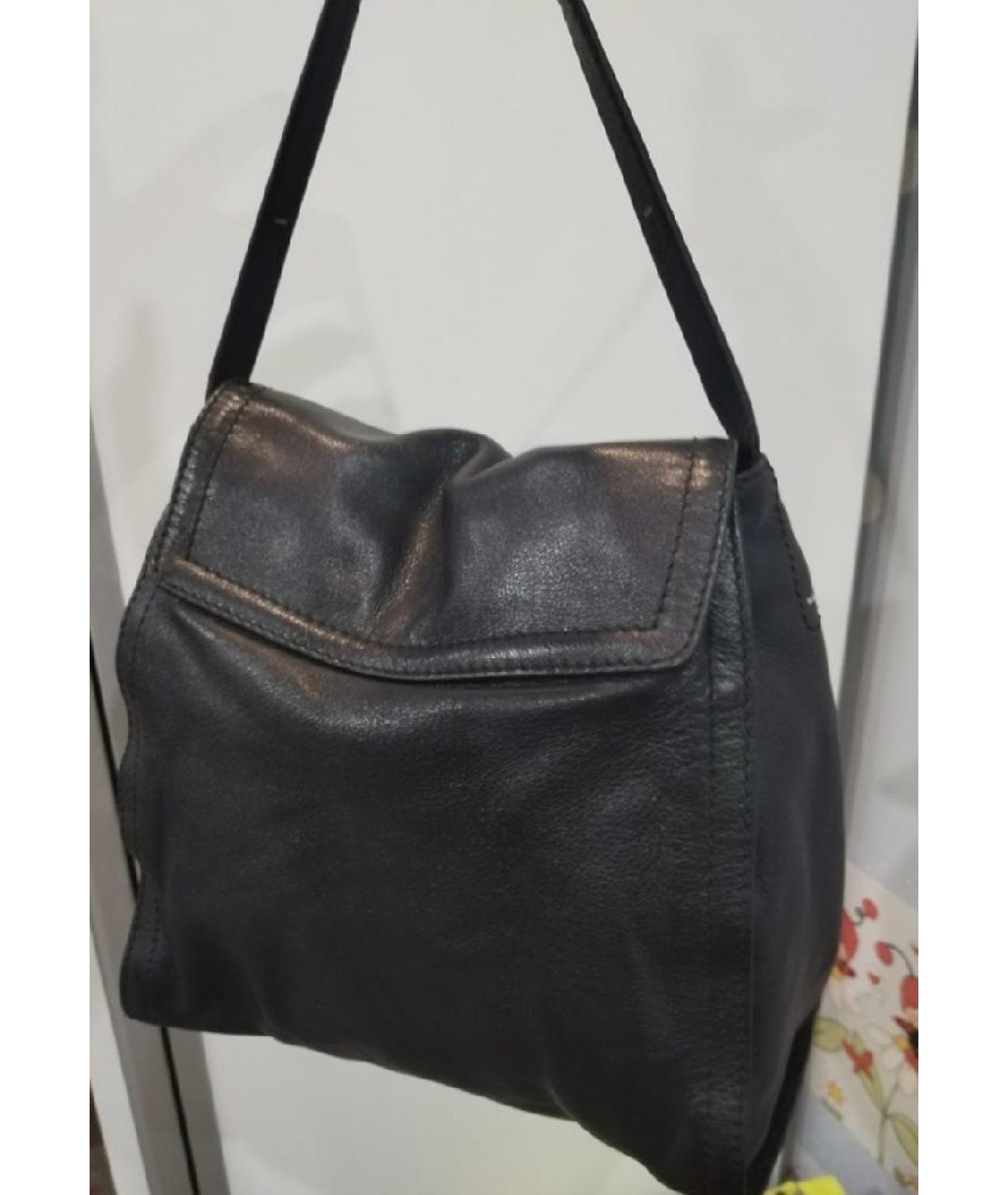 CAROLINA HERRERA Черная кожаная сумка тоут, фото 3