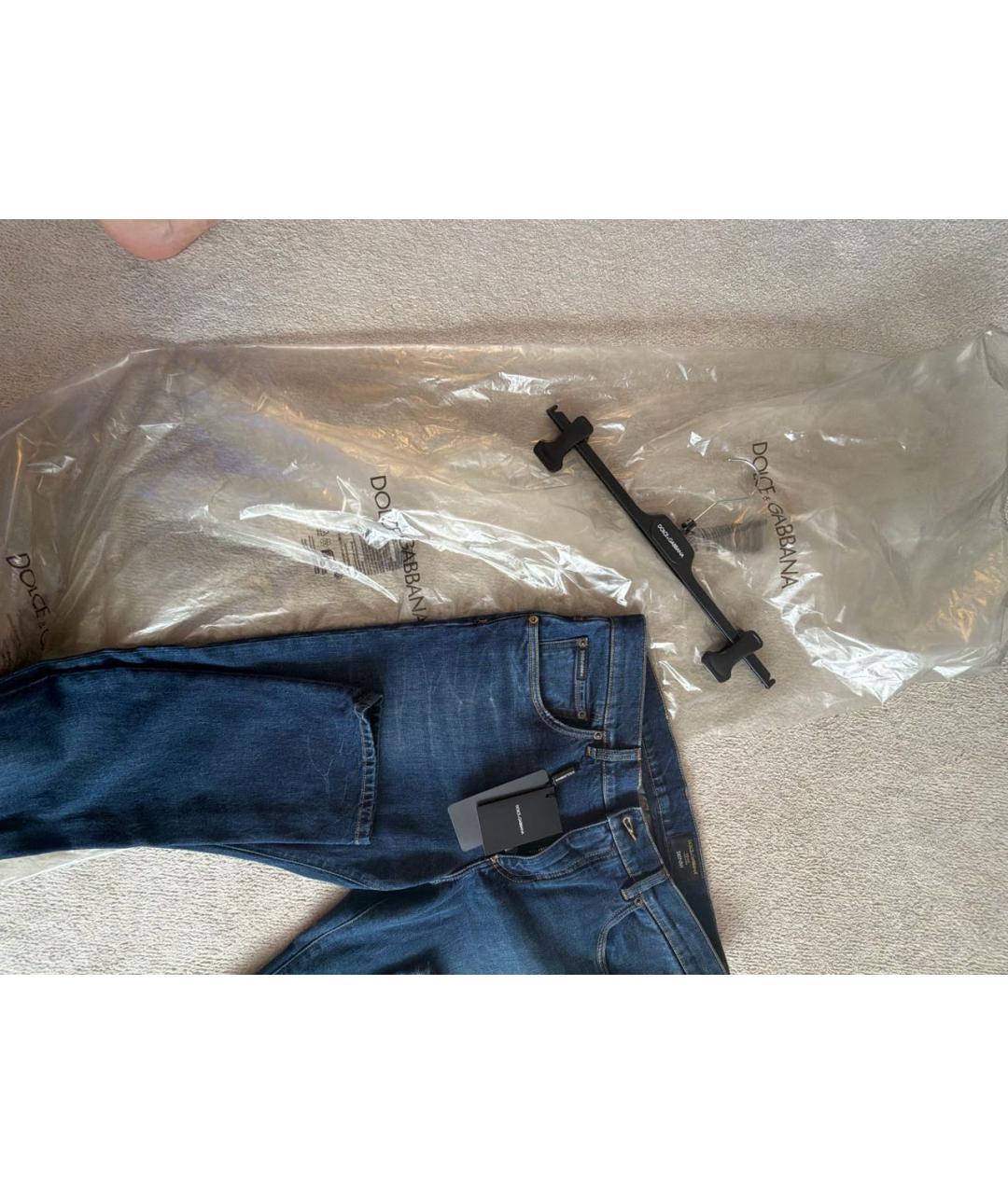 DOLCE&GABBANA Синие хлопковые джинсы скинни, фото 6