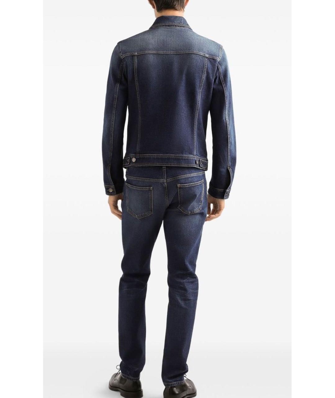 DOLCE&GABBANA Синие хлопковые джинсы скинни, фото 2