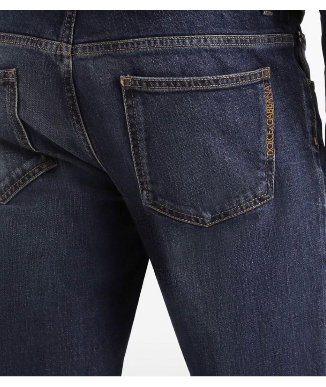 DOLCE&GABBANA Синие хлопковые джинсы скинни, фото 3