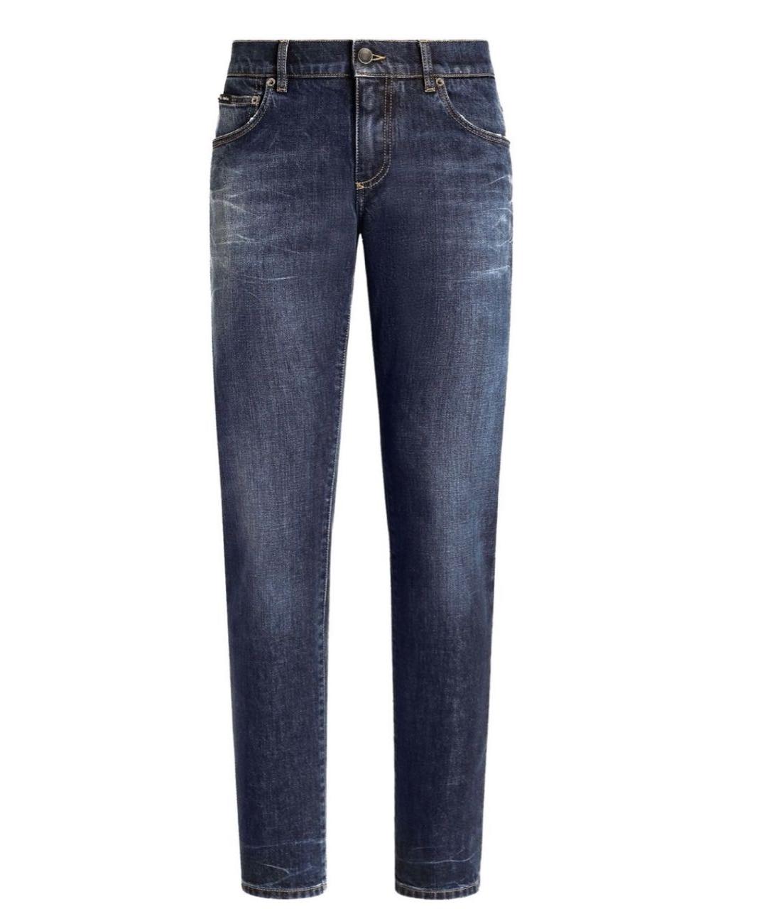 DOLCE&GABBANA Синие хлопковые джинсы скинни, фото 7