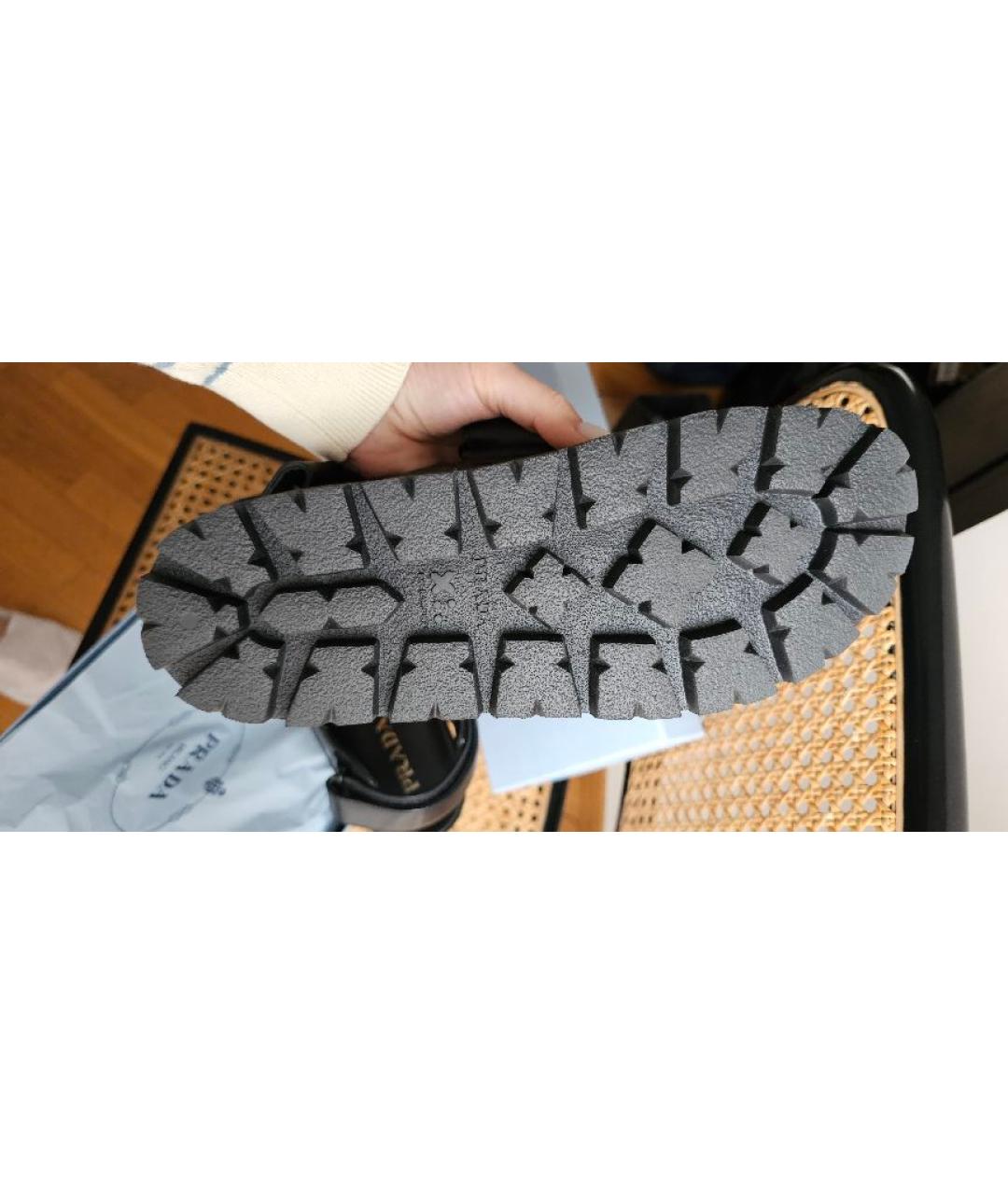 PRADA Черные кожаные сандалии, фото 8