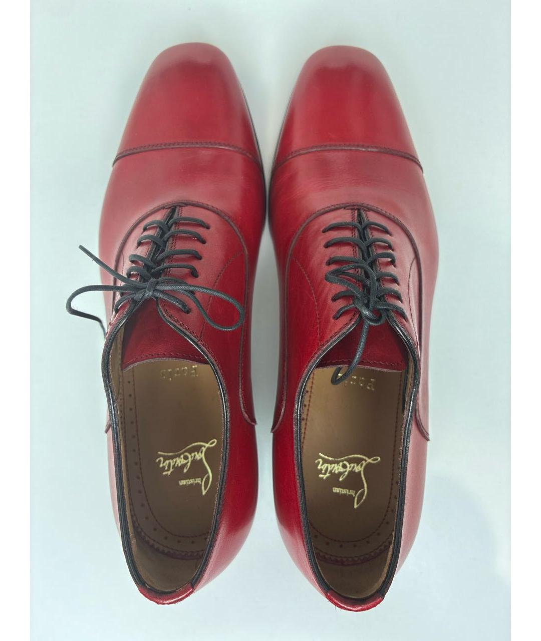 CHRISTIAN LOUBOUTIN Красные кожаные туфли, фото 3
