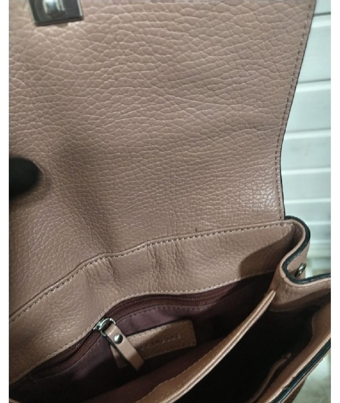 COCCINELLE Розовый кожаный рюкзак, фото 4