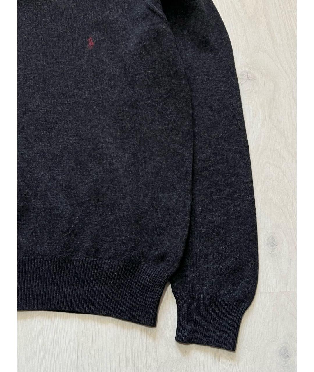 RALPH LAUREN Антрацитовый шерстяной джемпер / свитер, фото 5