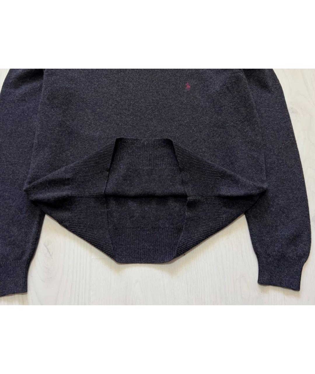 RALPH LAUREN Антрацитовый шерстяной джемпер / свитер, фото 4