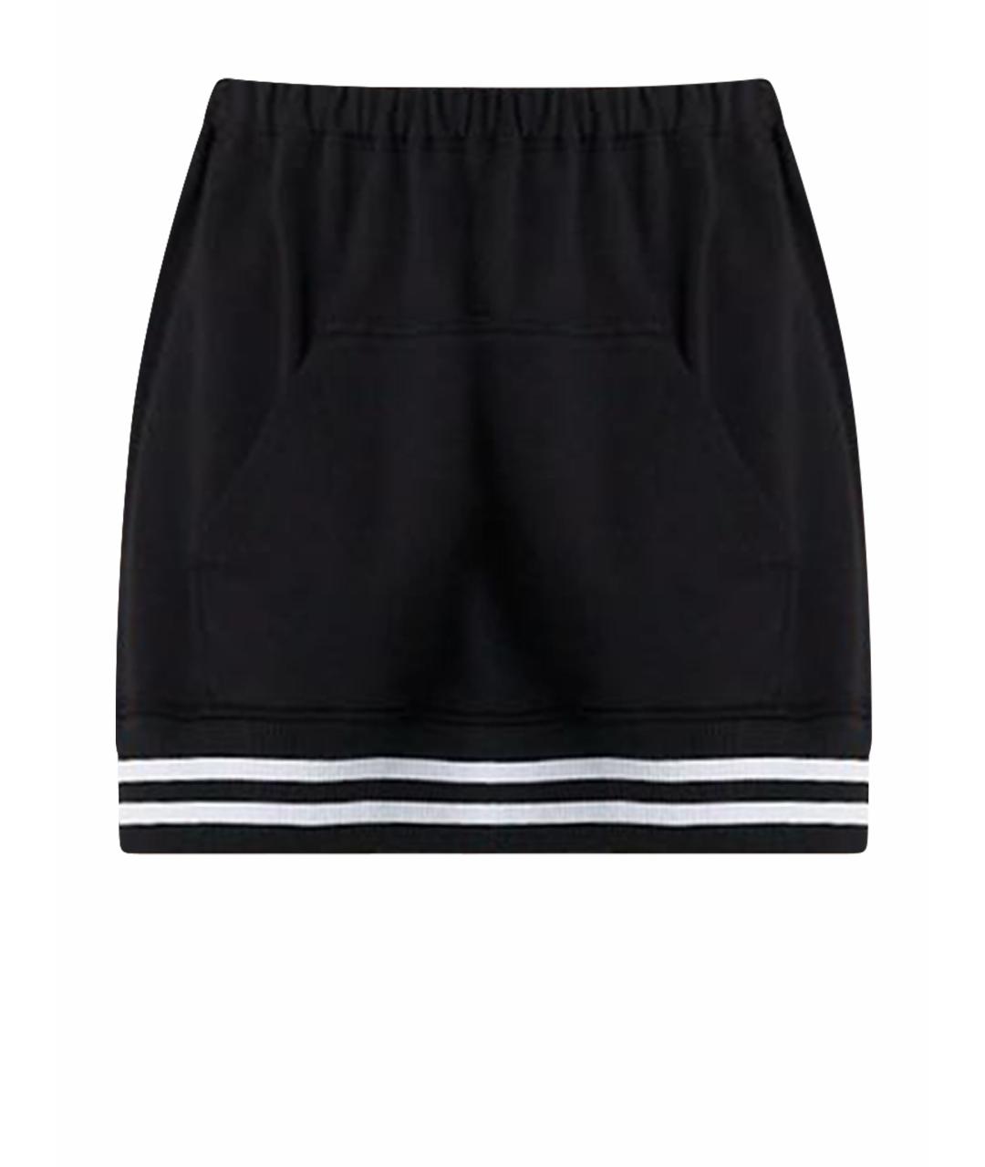 RED VALENTINO Черная полиэстеровая юбка мини, фото 1