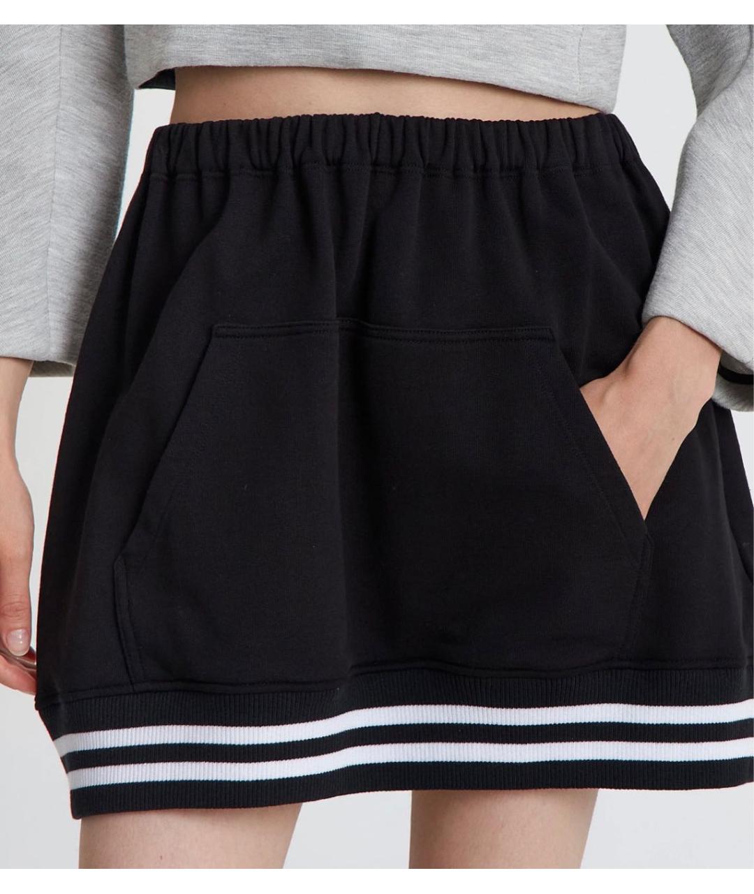 RED VALENTINO Черная полиэстеровая юбка мини, фото 4