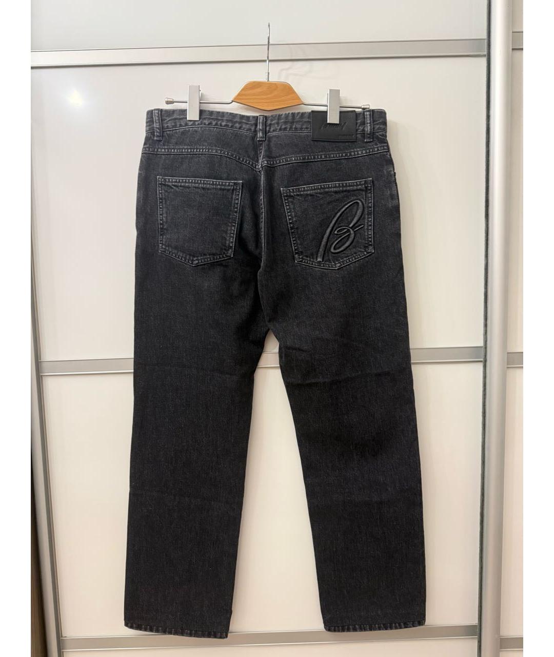 BRIONI Антрацитовые прямые джинсы, фото 7