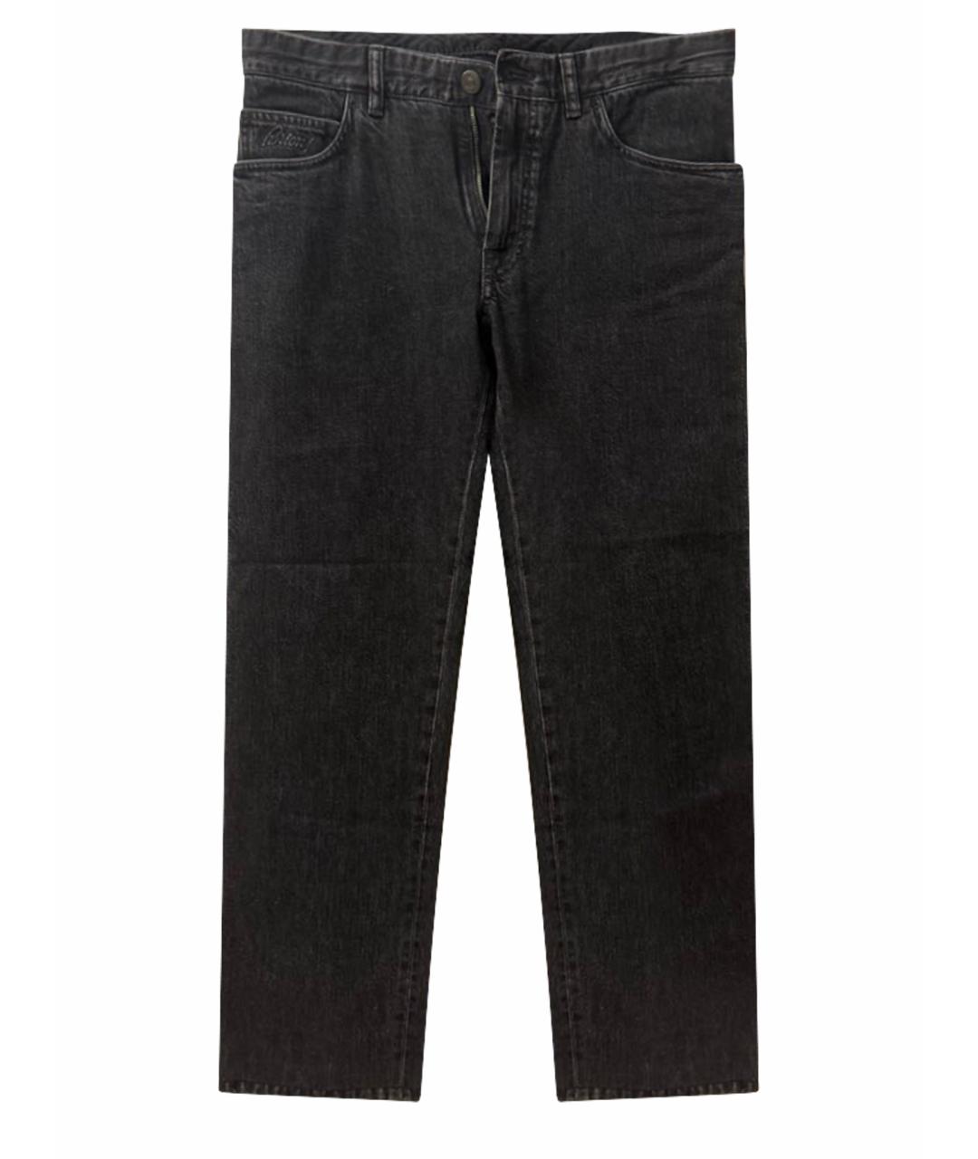 BRIONI Антрацитовые прямые джинсы, фото 1