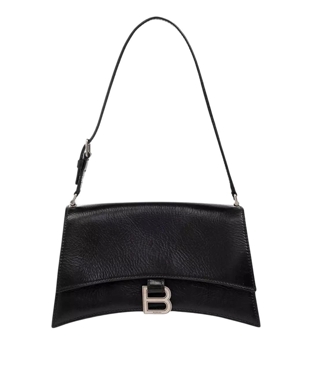 BALENCIAGA Черная кожаная сумка с короткими ручками, фото 1