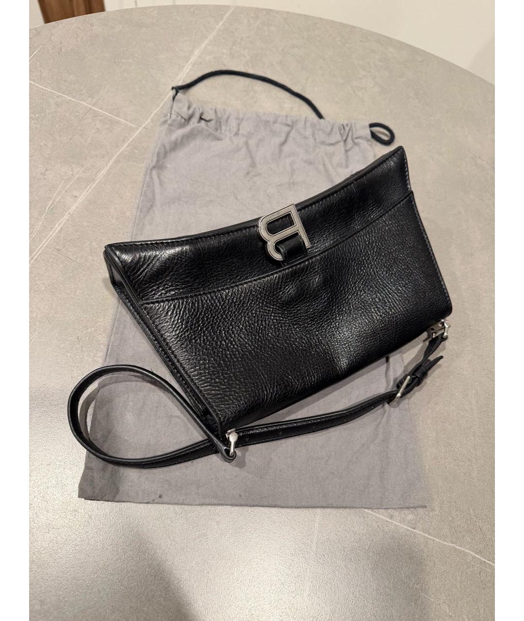 BALENCIAGA Черная кожаная сумка с короткими ручками, фото 6