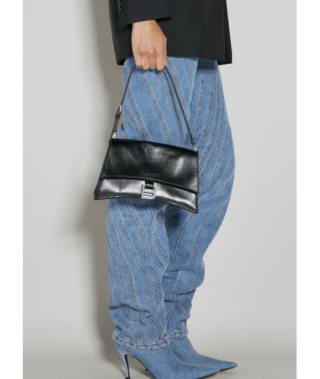 BALENCIAGA Черная кожаная сумка с короткими ручками, фото 8