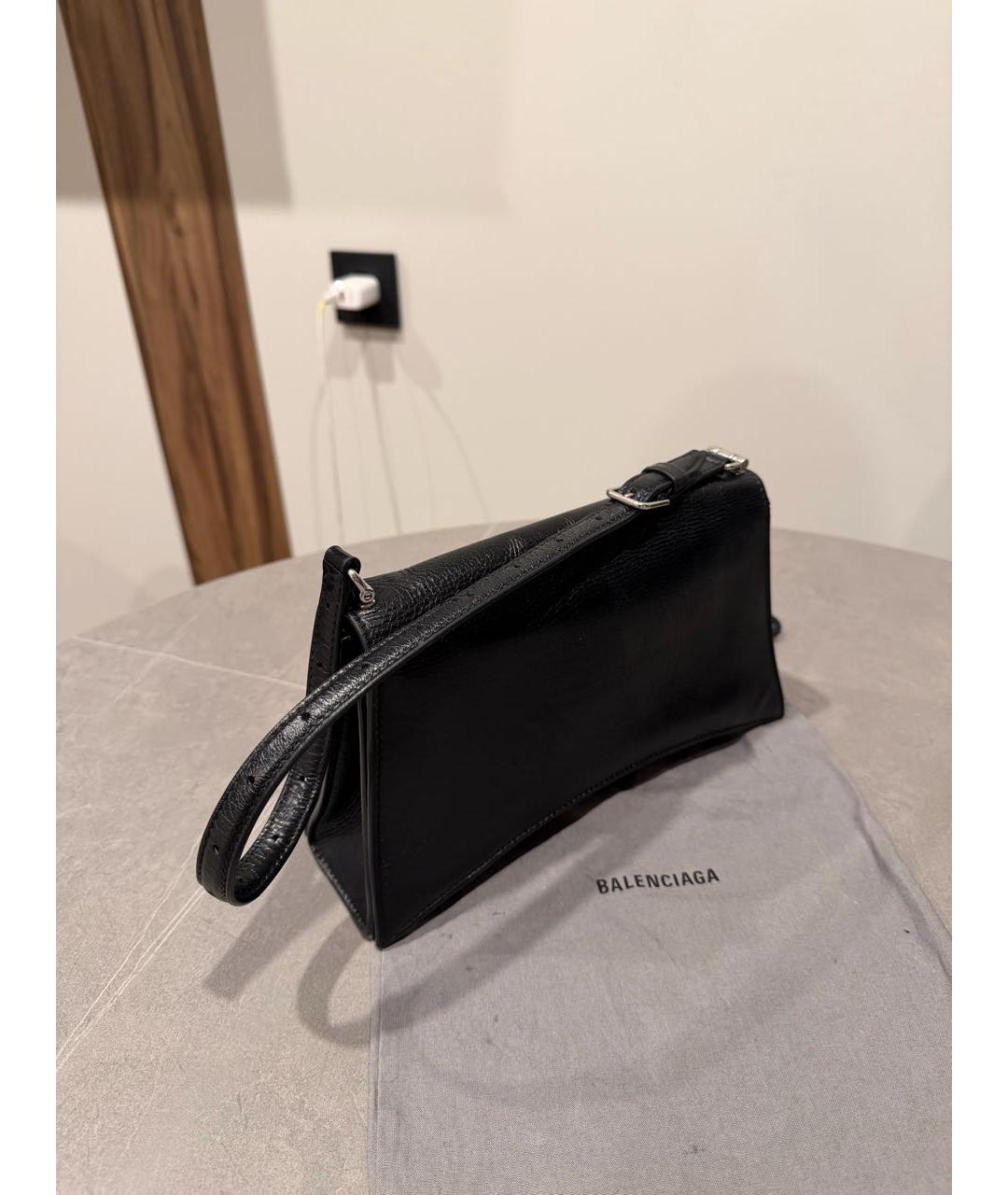 BALENCIAGA Черная кожаная сумка с короткими ручками, фото 4