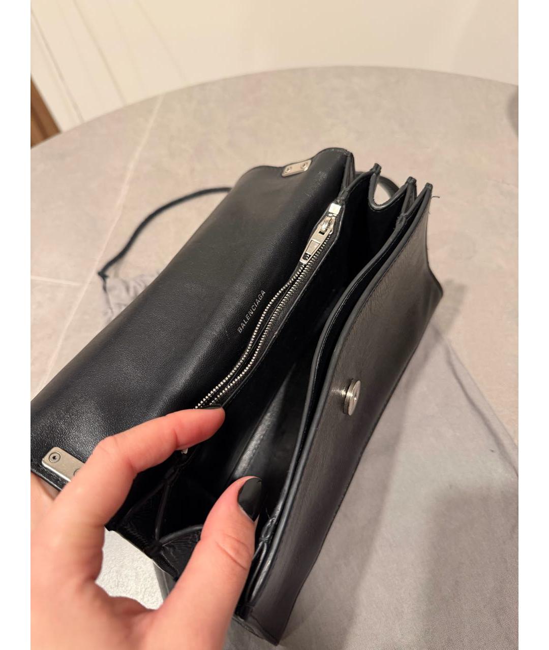 BALENCIAGA Черная кожаная сумка с короткими ручками, фото 5