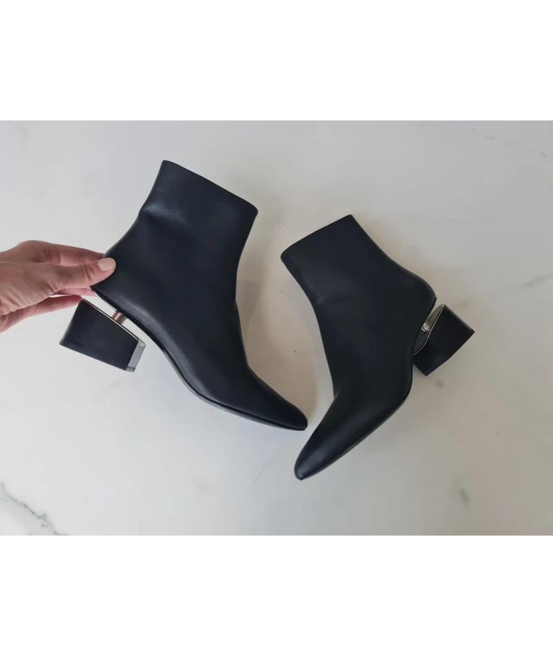 ALEXANDER WANG Черные кожаные полусапоги, фото 5