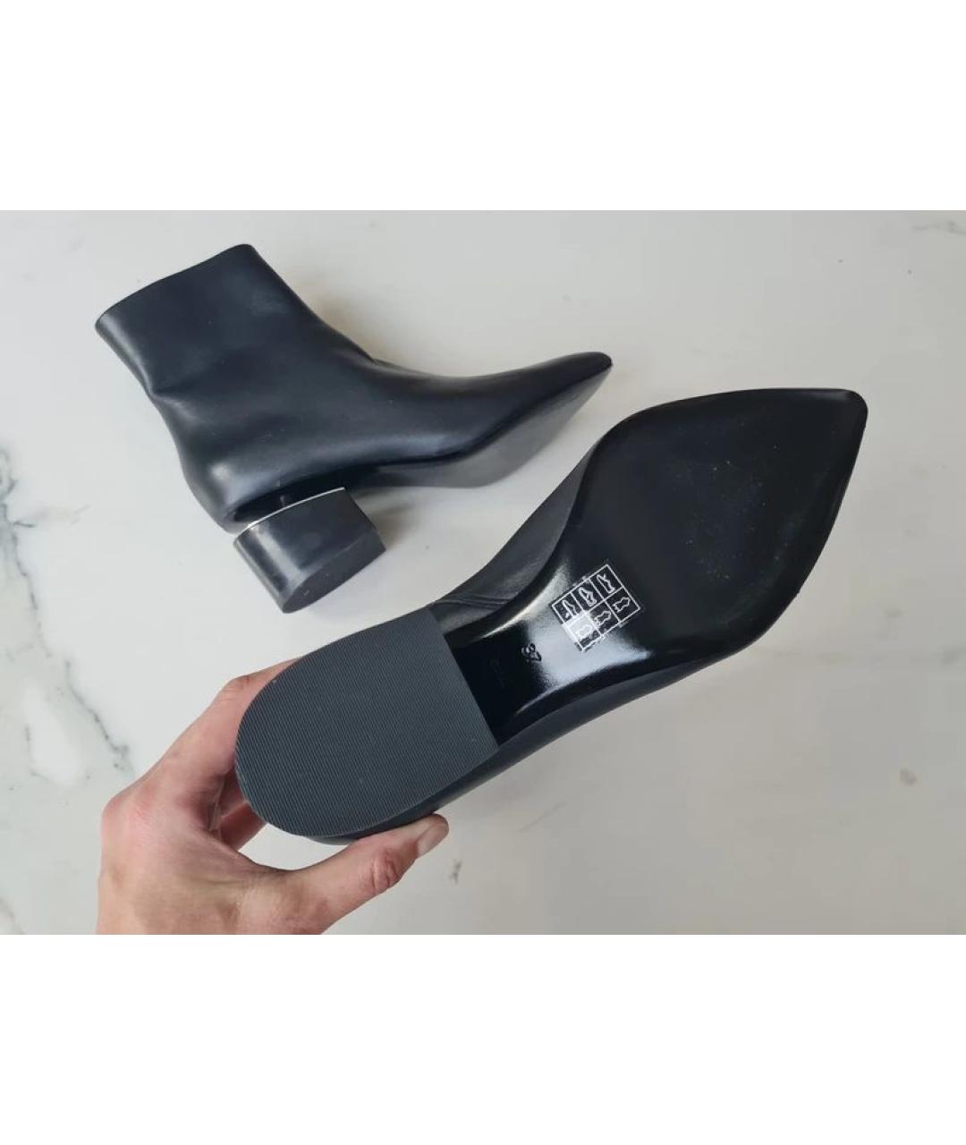 ALEXANDER WANG Черные кожаные полусапоги, фото 6