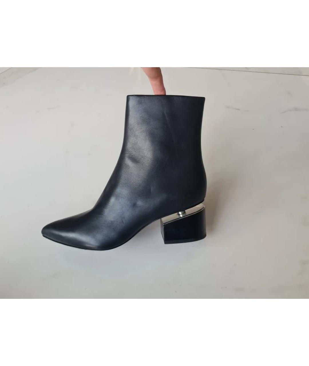 ALEXANDER WANG Черные кожаные полусапоги, фото 10