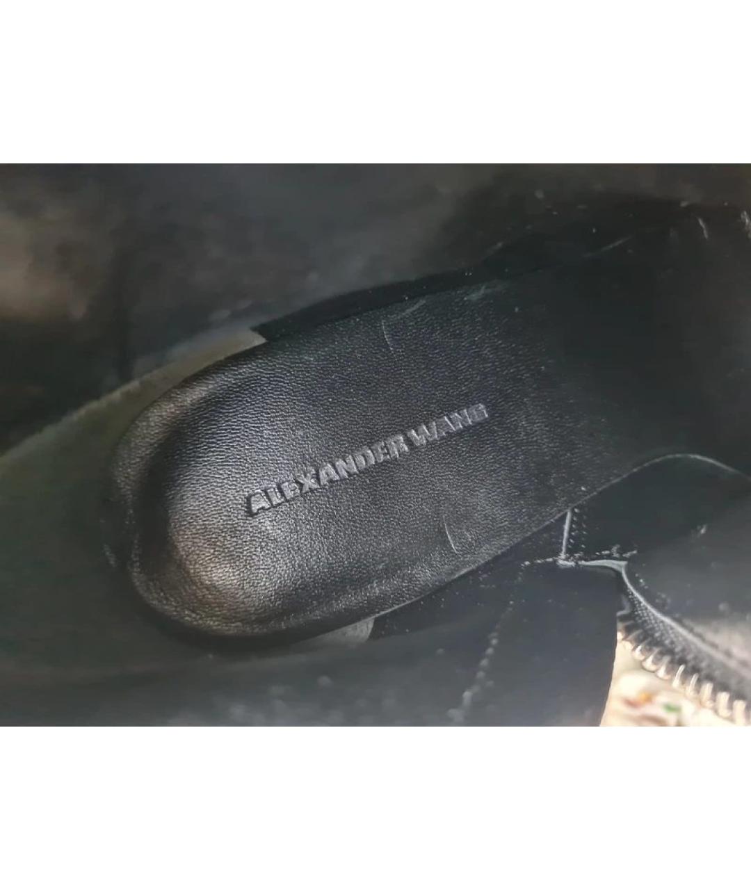 ALEXANDER WANG Черные кожаные полусапоги, фото 9