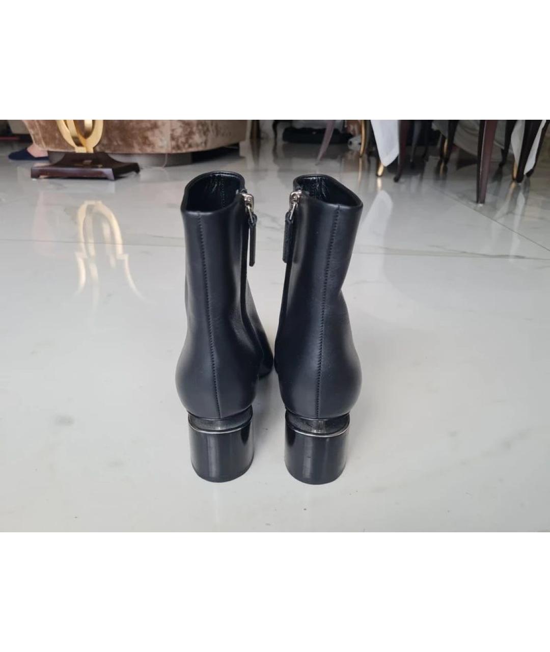 ALEXANDER WANG Черные кожаные полусапоги, фото 4