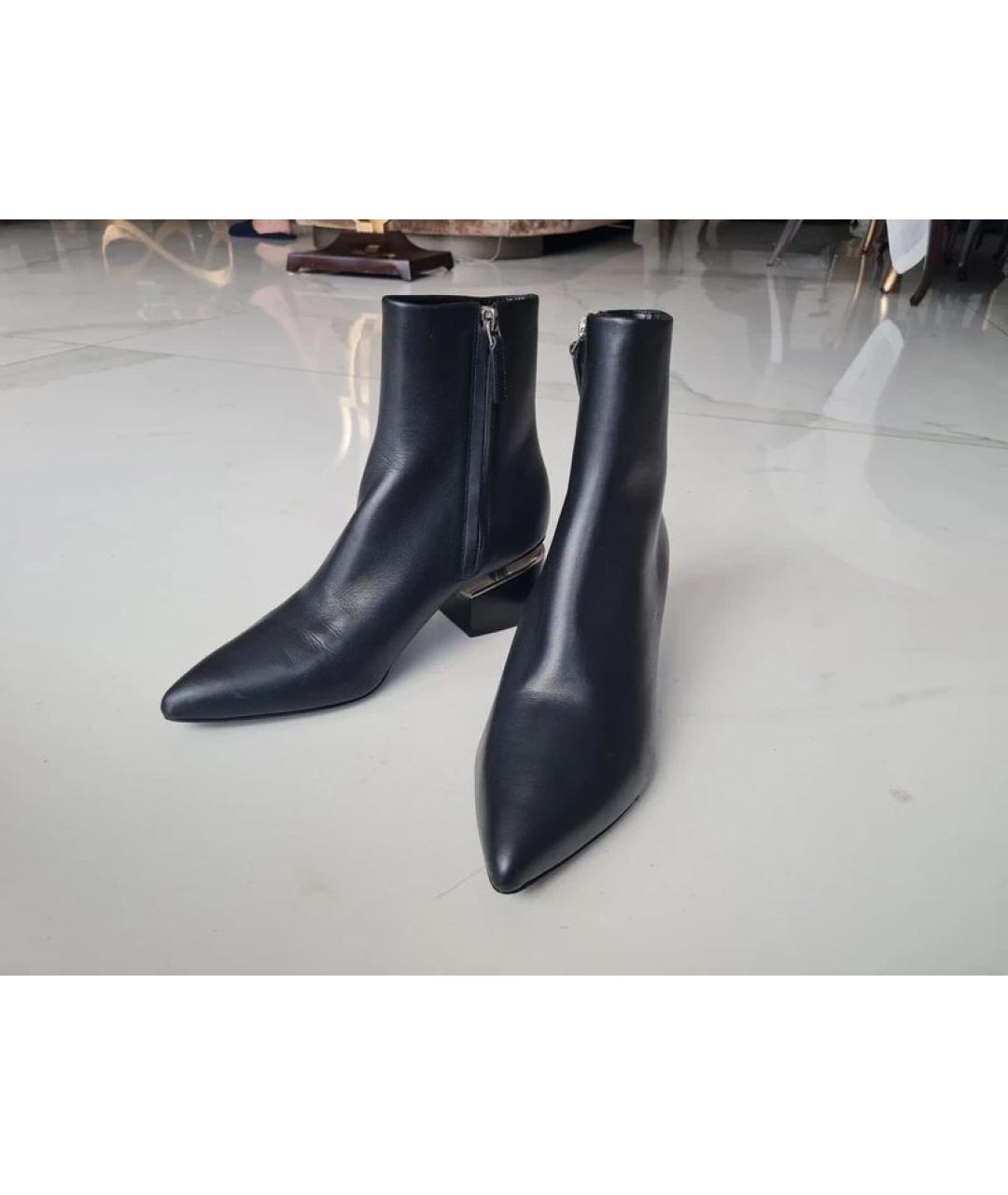 ALEXANDER WANG Черные кожаные полусапоги, фото 3