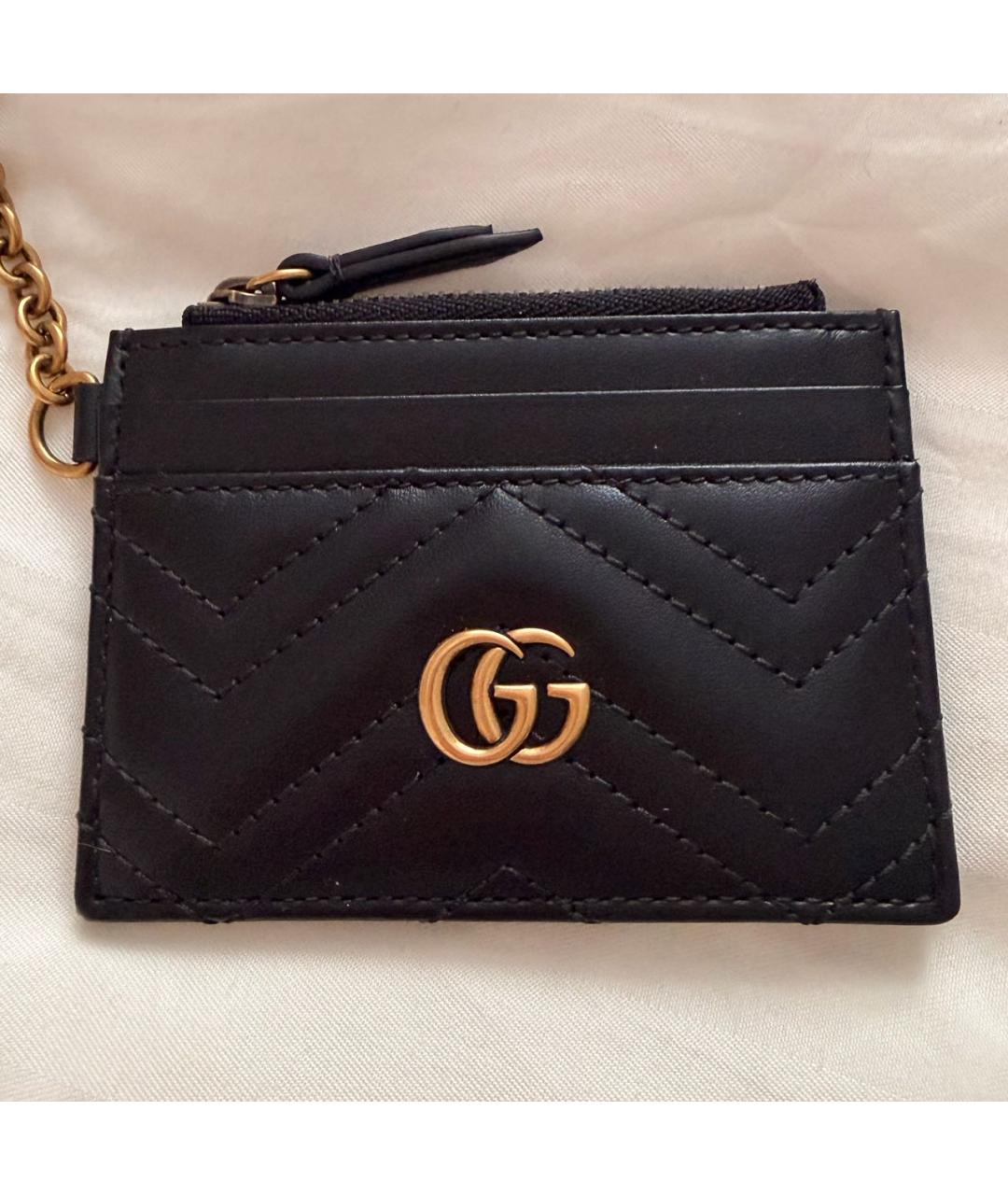 GUCCI Черный кожаный кардхолдер, фото 2