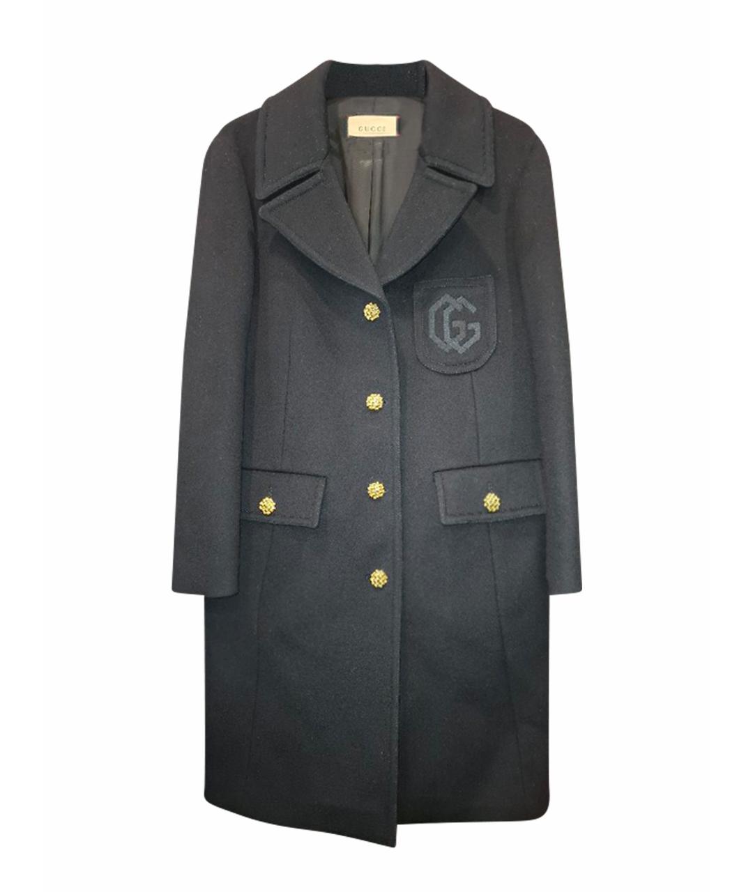 GUCCI Черное шерстяное пальто, фото 7
