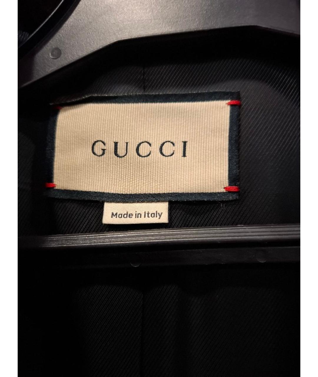 GUCCI Черное шерстяное пальто, фото 3