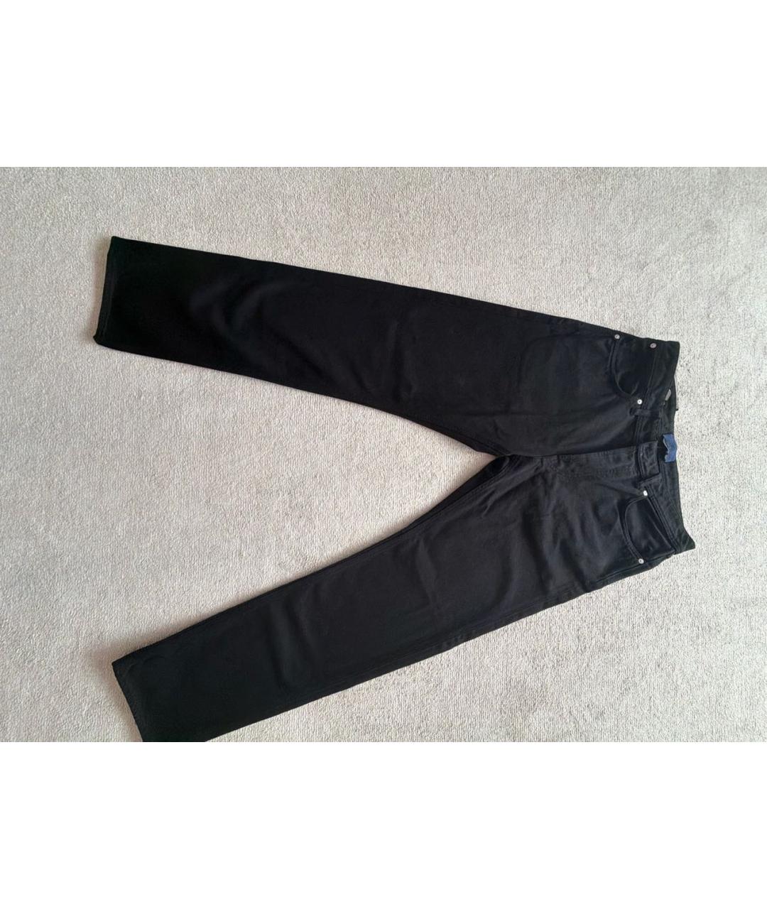 STONE ISLAND Черные хлопковые прямые джинсы, фото 7