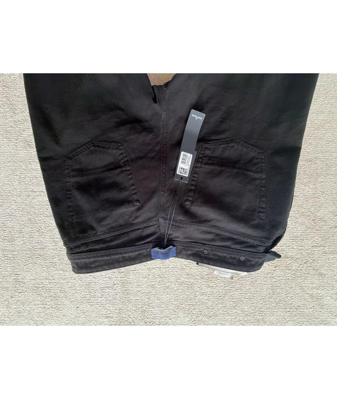 STONE ISLAND Черные хлопковые прямые джинсы, фото 3