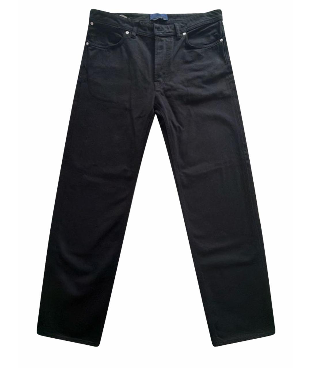 STONE ISLAND Черные хлопковые прямые джинсы, фото 1