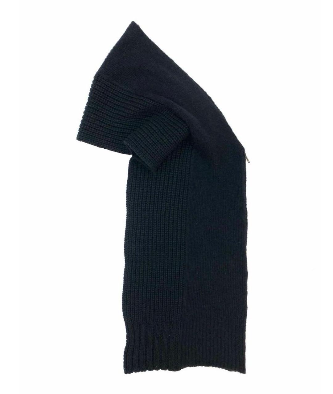 ANN DEMEULEMEESTER Антрацитовый шерстяной шарф, фото 3