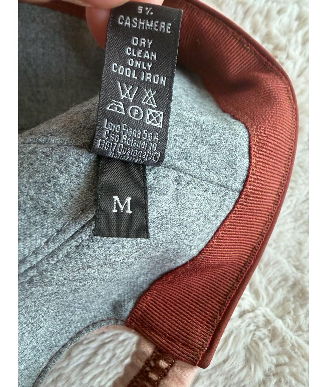 LORO PIANA Розовая кашемировая кепка, фото 5