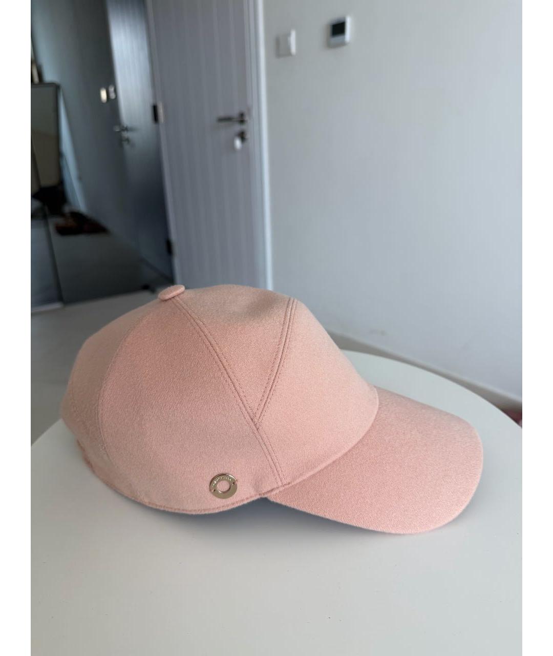 LORO PIANA Розовая кашемировая кепка, фото 2