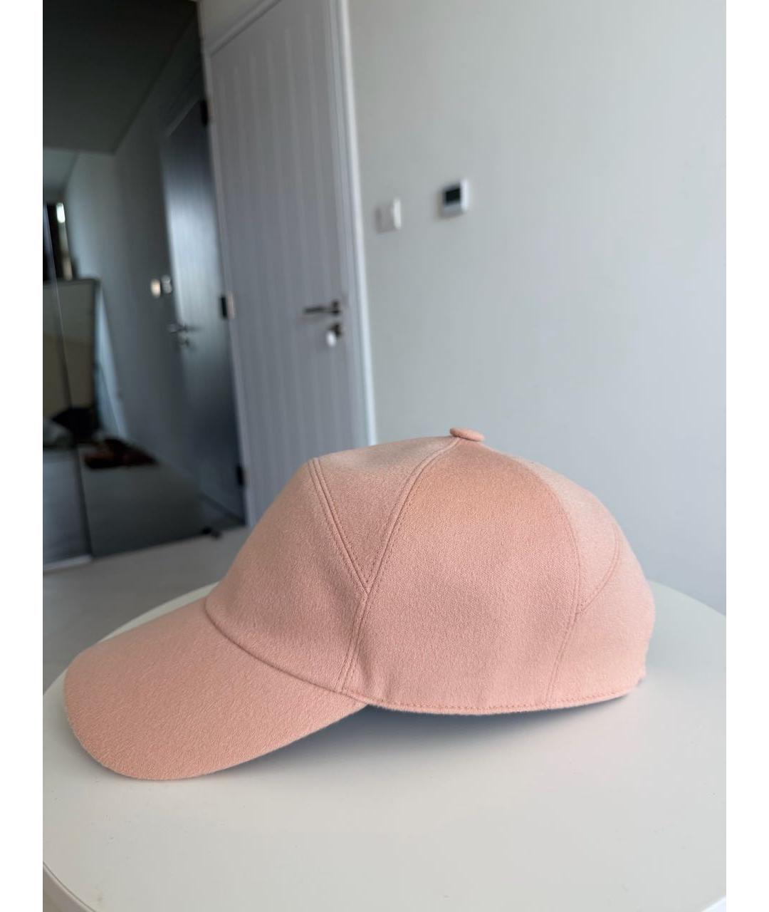 LORO PIANA Розовая кашемировая кепка, фото 3