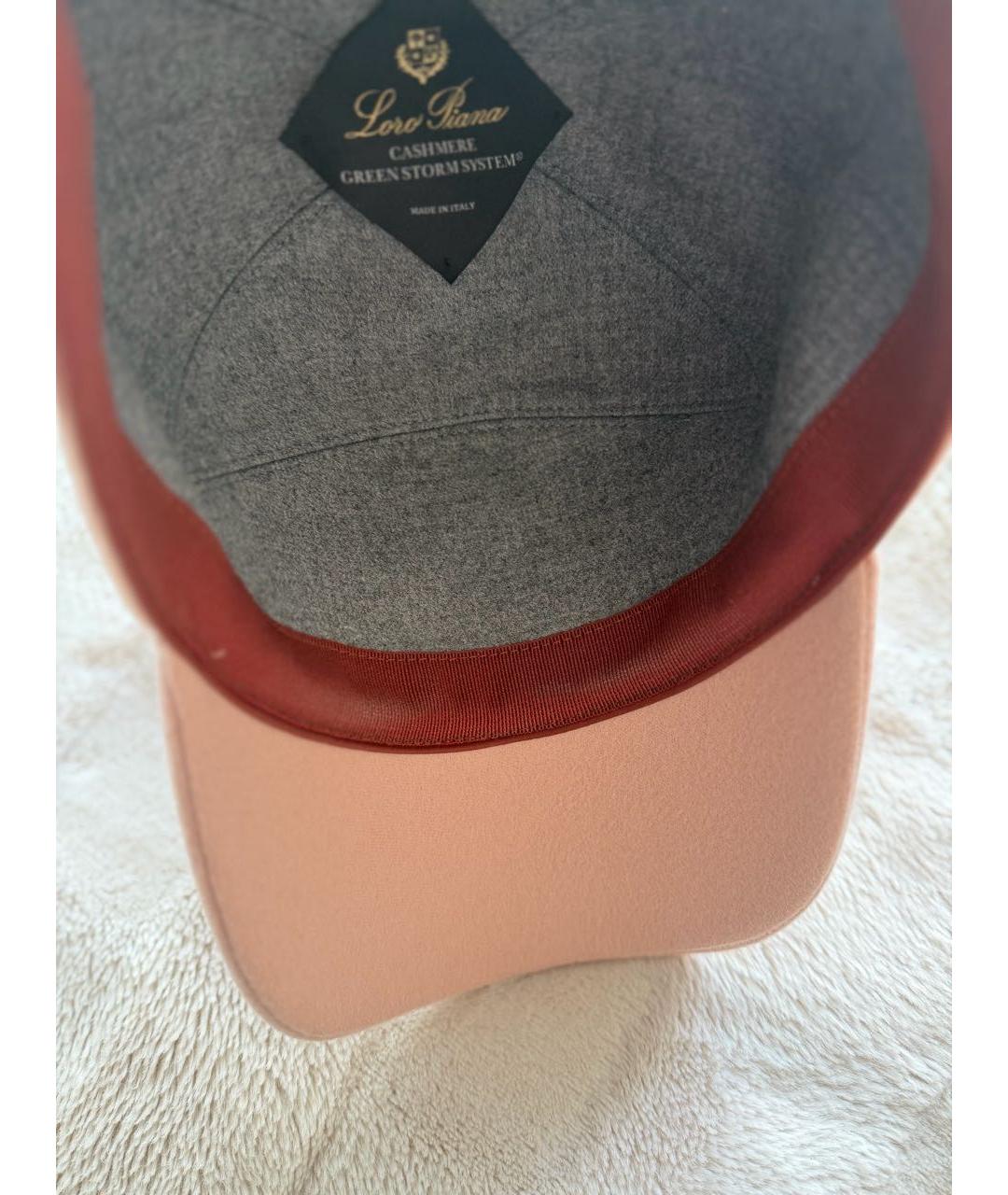 LORO PIANA Розовая кашемировая кепка, фото 8