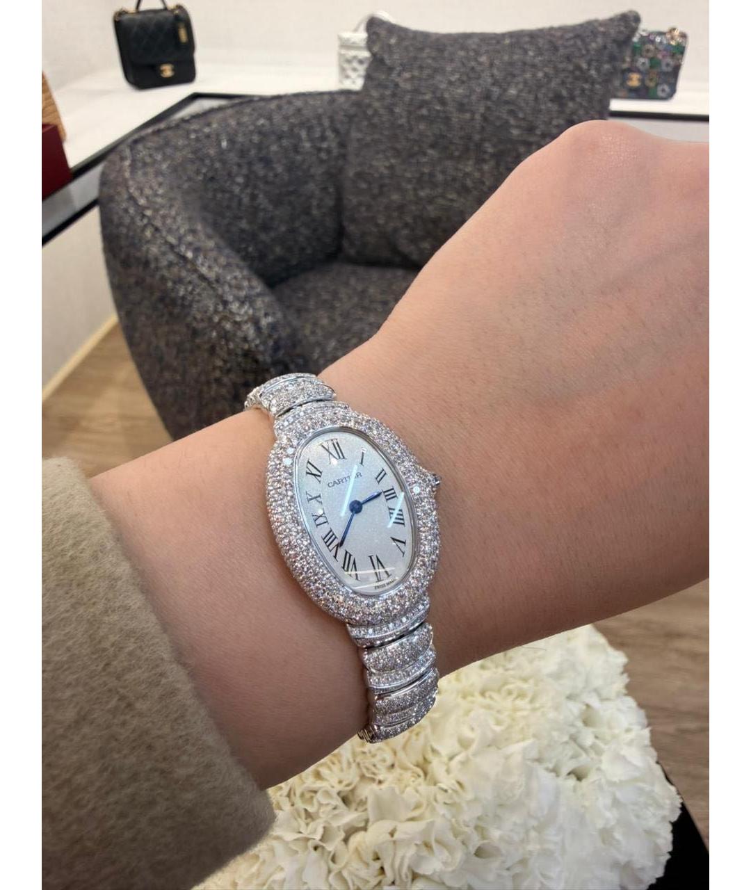 CARTIER Белые часы из белого золота, фото 3