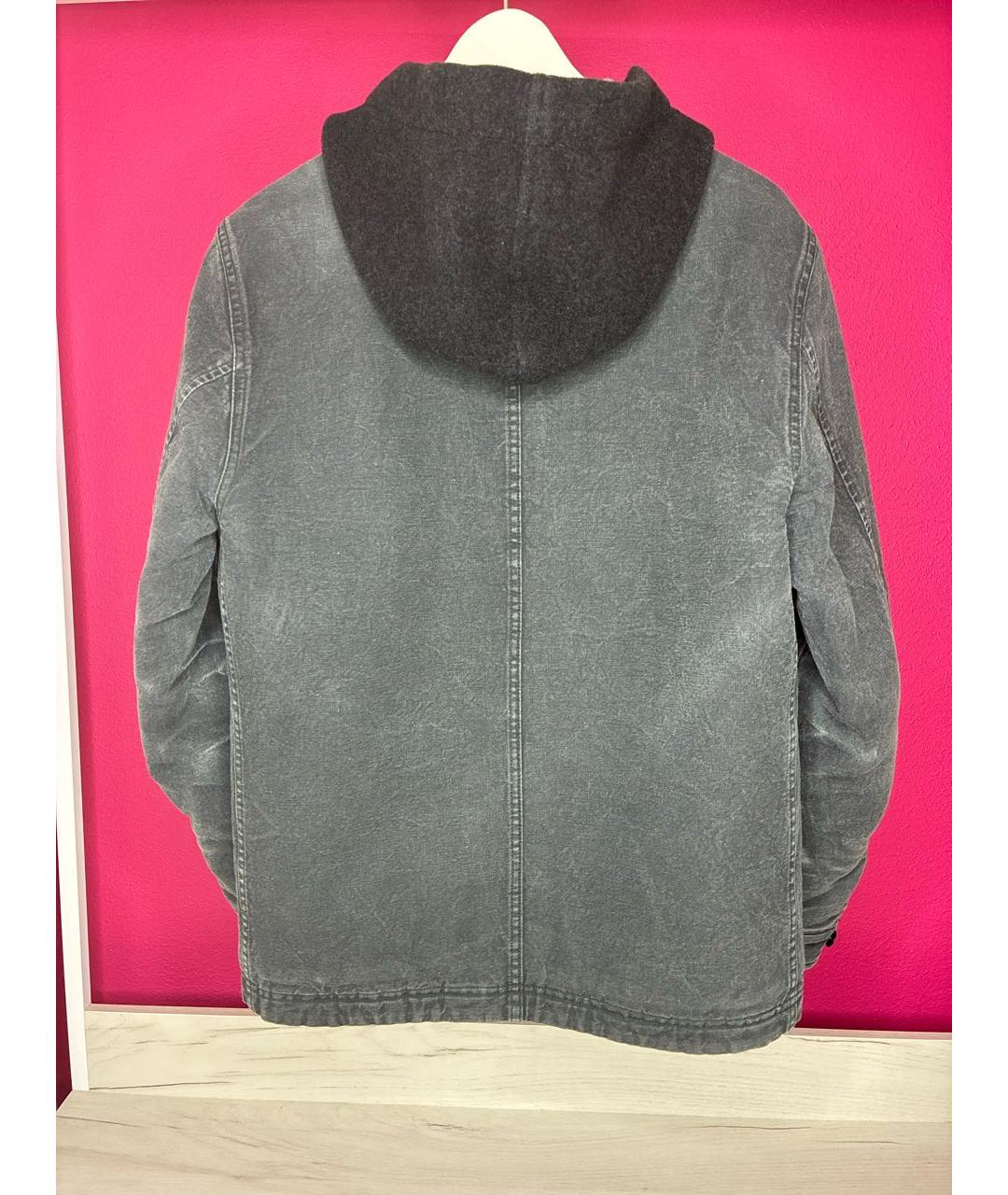 STONE ISLAND Серая хлопковая куртка, фото 2