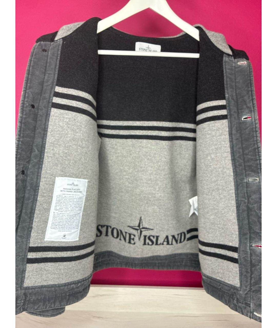 STONE ISLAND Серая хлопковая куртка, фото 5
