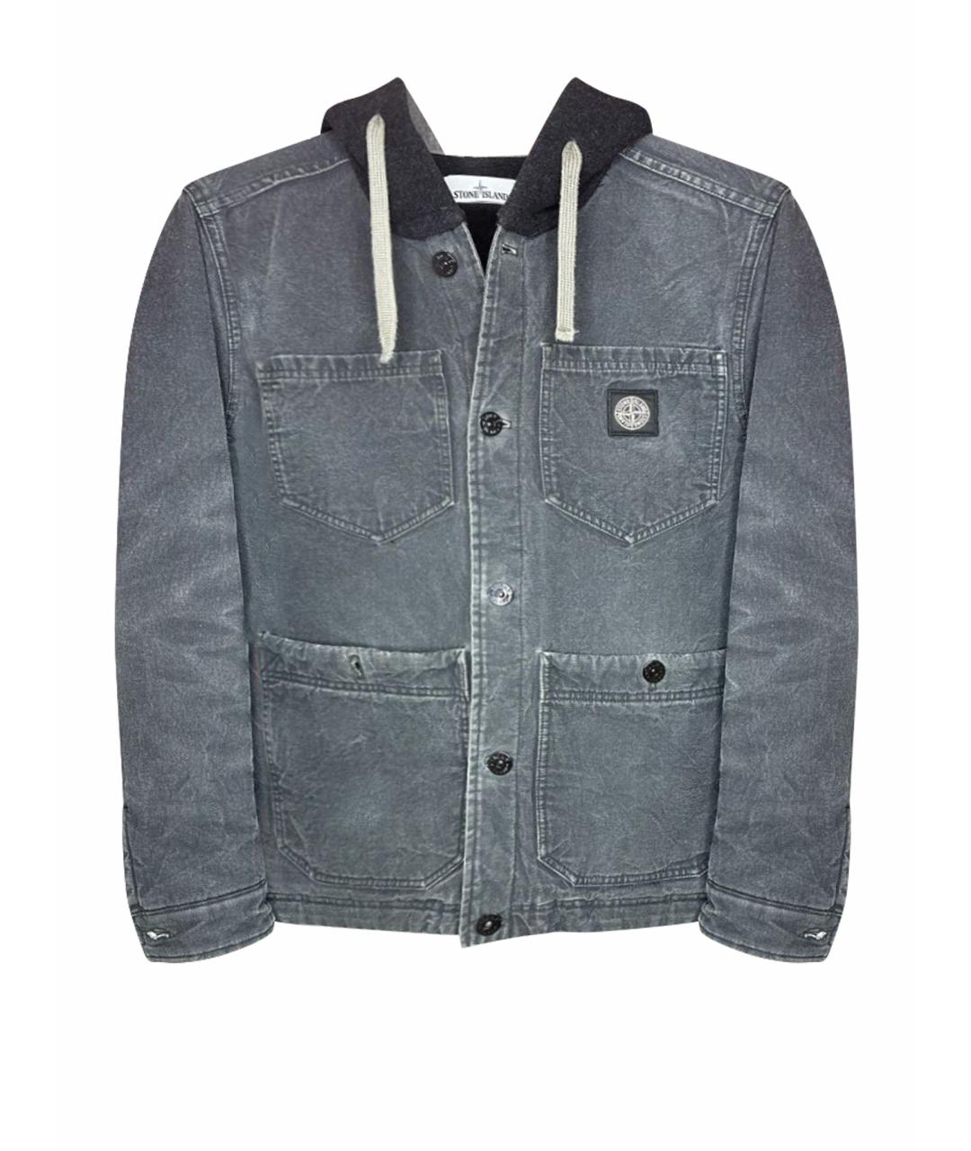 STONE ISLAND Серая хлопковая куртка, фото 1
