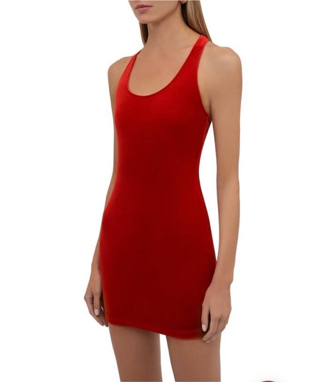 VETEMENTS Красное полиэстеровое коктейльное платье, фото 5