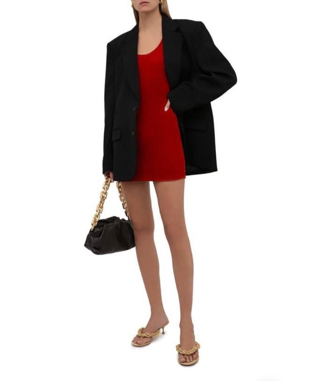 VETEMENTS Красное полиэстеровое коктейльное платье, фото 4